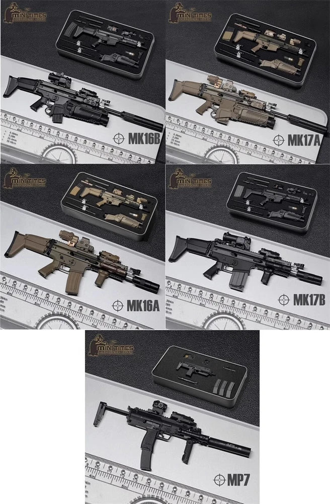 MINITIMES TOYS MK16 1/6 Plastic Assault Rifle Gun Weapon Model Fit 12in Figure Model
