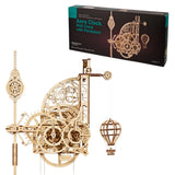 Aero Clock Wooden 3D Puzzles for Adults  Mechanical Wooden Model Kits for Adu... Model