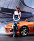 CR 1:24 Painted Figure Model  Resin Diorama Mechanic Woman Repair Worker C Model