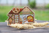 DIY Cross Stitch Kit Bakery on Wood Cross Stitch Craft Set for Decor Model