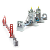 Fascinations ICONX SF GOLDEN GATE & LONDON TOWER BRIDGES Metal Earth Model Kits Model