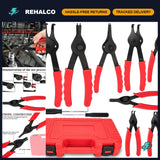 11-Piece Long Snap Ring Pliers Set - Internal & External Circlip Tool Kit Model