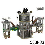 MOC Military Building Block Bricks Battlefield Ruins Scene Model Kit SD1051 Model