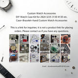 DIY Watch Case Kit for 2824 3235 3130 4130 et Case+Bracelet+hands Custom Watches Model
