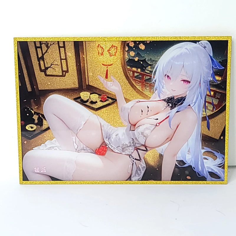 Jingliu Gold Glitter Waifu Card Anime Girl Wall Art Oversized Board A5 Model