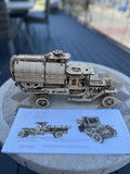 UGEARS Mechanical Tanker Wooden Model Truck 3D Puzzle Display Engineering Model Model