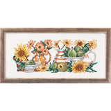 Permin counted cross stitch kit "Yellow flowers", 38x17cm, DIY, 12-5186 Model