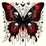 Diamond Art Kits for Adults Beginners, Butterfly Skull Diamond Painting Kits, 5D Model
