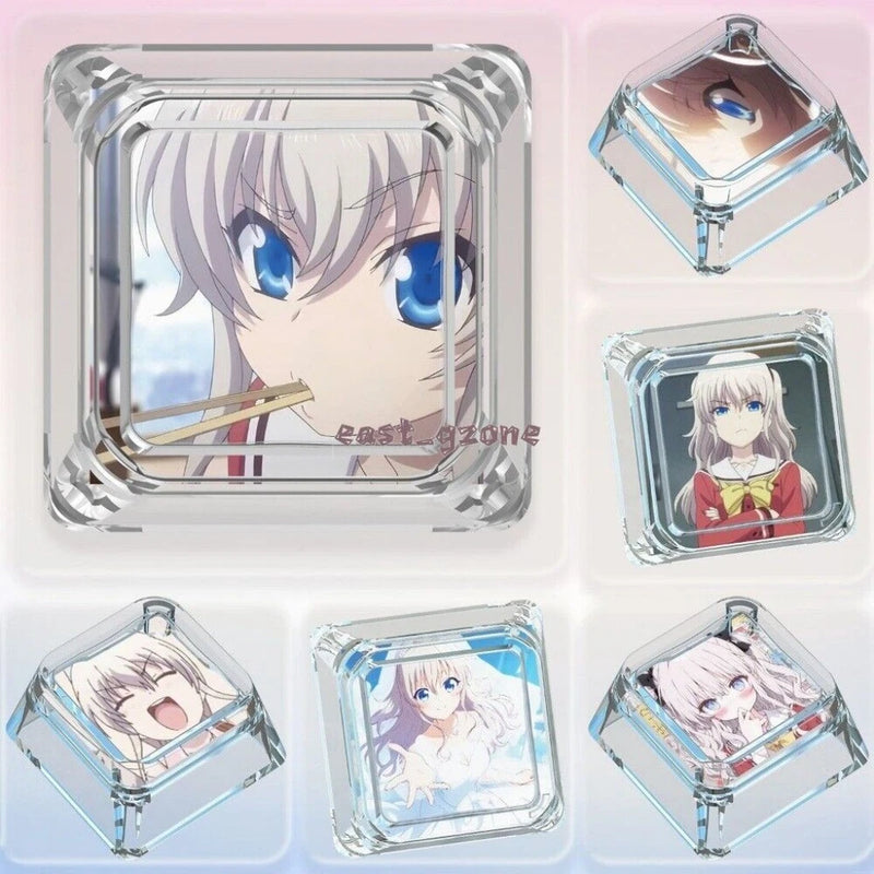 Anime Charlotte - Tomori Nao Transparent QT Keycaps for Cherry MX Keyboard Gifts Model