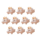 10pcs Brown Keyboard Switches 3-Pin 45gf Linear Keyboard Switches Replacement Model