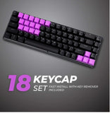 Vulture Rubber Keycaps Cherry MX Double Shot Backlit-18 keycaps with Key Puller Model