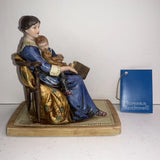 Norman Rockwell Bedtime Figurine Mother and Son With Book Vintage 1979 Model