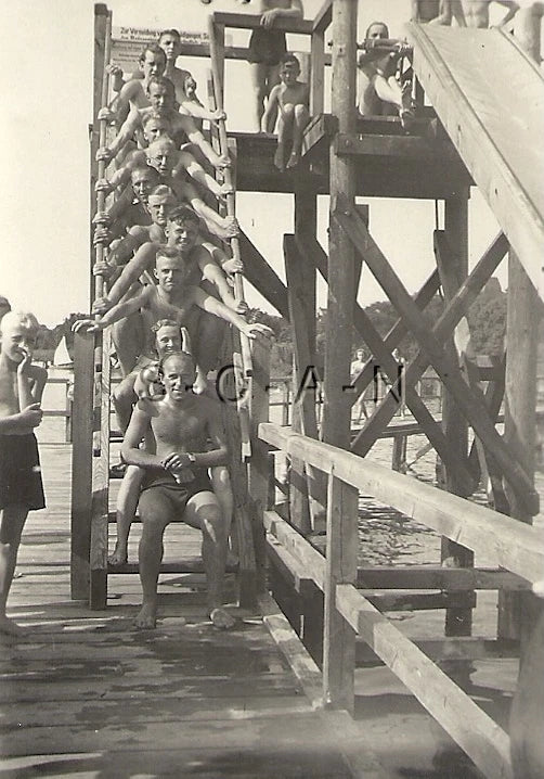 WWII German RP- Soldier- Youth- Swimsuit- Sliding Board- Diving Board- Water Model