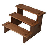 Wooden Display Riser Shelf Collectibles Display Stand for Dolls Figures Toys 3 Model