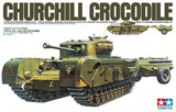Tamiya 35100 1/35 Scale Model Kit WWII British Churchill Crocodile Infantry Tank Model