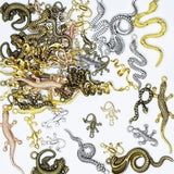 Snake Pendants Mixed Lizard Charms Lot Jewelry Making Supplies Assorted Set 7pcs Charms
