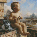 Needlework Crafts Full Embroidery Counted Cross Stitch Kits Overlooking Angel Model