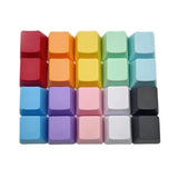 20 PCS OEM Profile Blank Keycaps PBT Rainbow Mixed Colors 1U R4 MX Switches Model