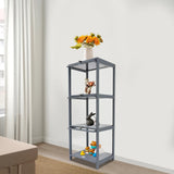 3-Tier Acrylic Display Case Figurines Toy Ornament Display Shelf 15.7*12.6*41.7" Model