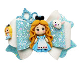Pre-cut faux leather hair bow kit PREMIUM DIY KIT Alice Princess Model