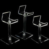 Acrylic Pedestal Figurine Display Stands - Set of 3 Model