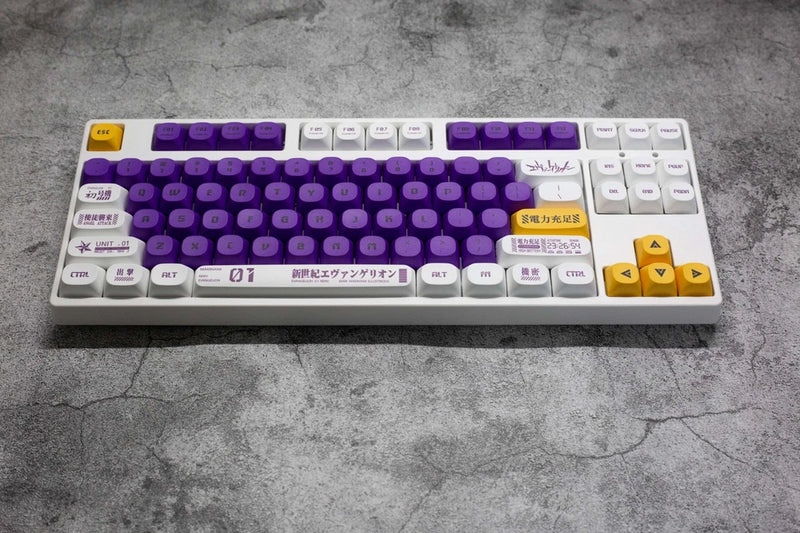 NEON EVA-01 Mecha-01 MA Profile Keycaps PBT for Cherry MX Mechanical Keyboards Model