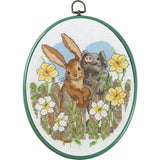 Permin counted cross stitch kit with hoop "New friends", 20x26cm, DIY, 92-9855 Model