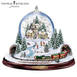 Bradford Thomas Kinkade Journey Home for the Holidays Christmas Snow Globe Decor Model