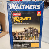 MERCHANT'S ROW 5 Stores Walthers Model Railroad Building Kit 933-4041 HO Scale Model