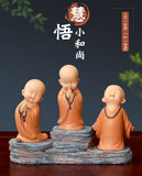 Small Buddha Statue Cute Monk Resin Handicrafts Figurine Ornament Home Decor Art Model