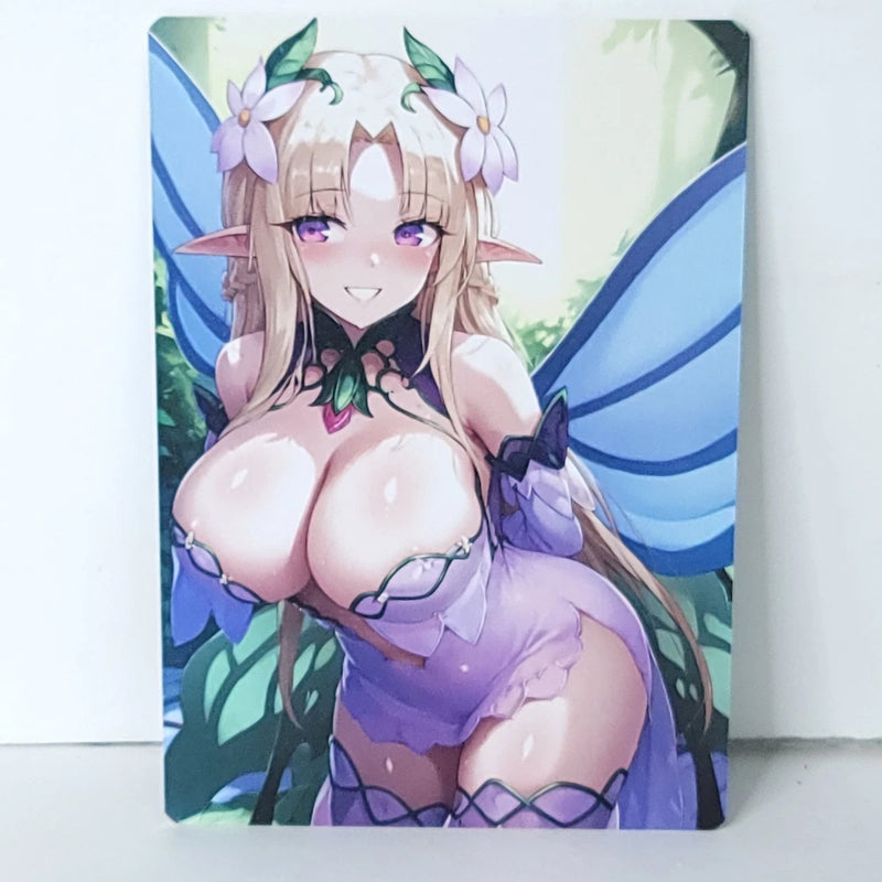 Titania Elf Double Sided Waifu Card Anime Girl Wall Art Oversized Board A5 Model