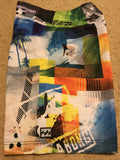 BILLABONG ANDY IRONS PHOTO EMBROIDERED SIZE 34 MULTI COLORED BOARD SHORTS Model