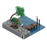 ZITIANYOUBUILD MOC-116560 Stone Pier with Plank Bridge 878+ Pieces Building Kit Model