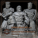 Knights Hospitaller 3-Pack - Scale 1/18 to 1/6 - 3D Resin Printed Figure Models Model