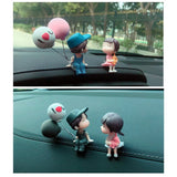 Romantic Anime Couple Figurines ¨C 4PCS Resin Dashboard Decor Model