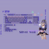 Honkai: Star Rail Silver Wolf PBT Keycaps For Cherry Mechanical Keyboard 126Keys Model