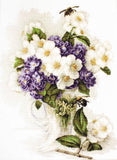 Cross Stitch Kit "Vase with jasmine" B512 Luca-S Unprinted ??anvas Model
