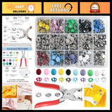 800PCS Metal Snap Buttons with Pliers Tool Kit for DIY Crafts & Sewing - 10 Colo Model