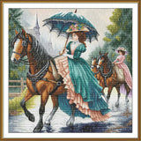 Creative ??ross Stitch Embroidery Kit "Lady of the rain" Nova Sloboda Model