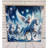 Winged Angel Prancing Unicorn Reindeer 5D Diamond Painting Kit Round Drill 40x40 Model