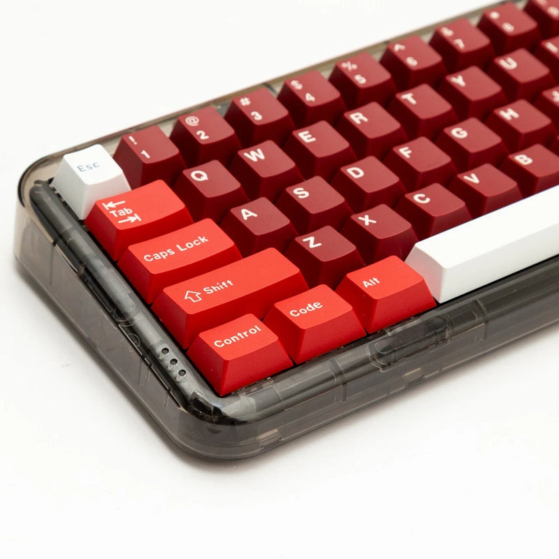 Red Jamon Ham Keycap Set Double Shot PBT Key Caps For ISO ANSI Mech Keyboard Model