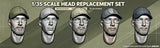 1/35 Male Head Set 5 Resin Replacement Parts w/Caps & Glasses Unpainted Model