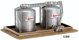 N Scale TWIN OIL STORAGE TANK FACILITY Kit New in Sealed Box MODEL POWER 1471 Model
