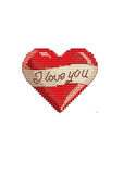 DIY Cross-Stitch Kit Love you on Wooden Base for Home Decor Model