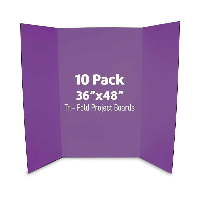 Project Boards 36¡± x 48¡± for Presentations Science Fair School 10 Pack Purple Model