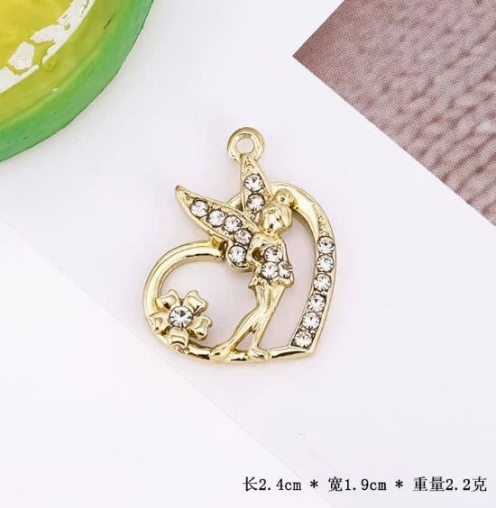 Lot Girl Metal Charms DIY Earring Keychain Jewelry Making Pendants Charms