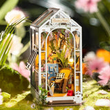 Rolife Holiday Garden House DIY 3D Book Nook Kit Wooden Puzzle Bookshelf Decor Model