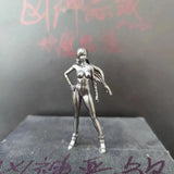 Black Solid Bronze Long Hair Girl Nude Seductive Body Art Statue Ornaments Model