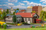 N Scale Buildings - 222106 - Two-stall locomotive shed with workshop - Kit Model