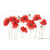 Luca-S counted Cross Stitch kit "Poppies I", 40x23,5cm, DIY Model
